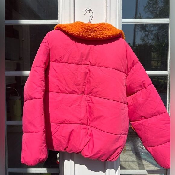 Urban Outfitters Duckie Faux Shearling Collar Puffer Jacket NWT - Picture 9 of 9